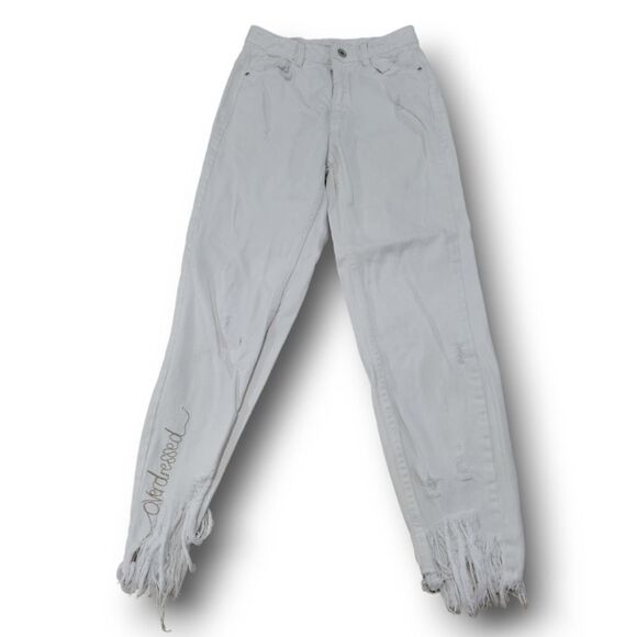 Zara Jeans Size 0 Women's Zara Trafaluc Denimwear Distressed Jeans Crop Cropped - Picture 1 of 7